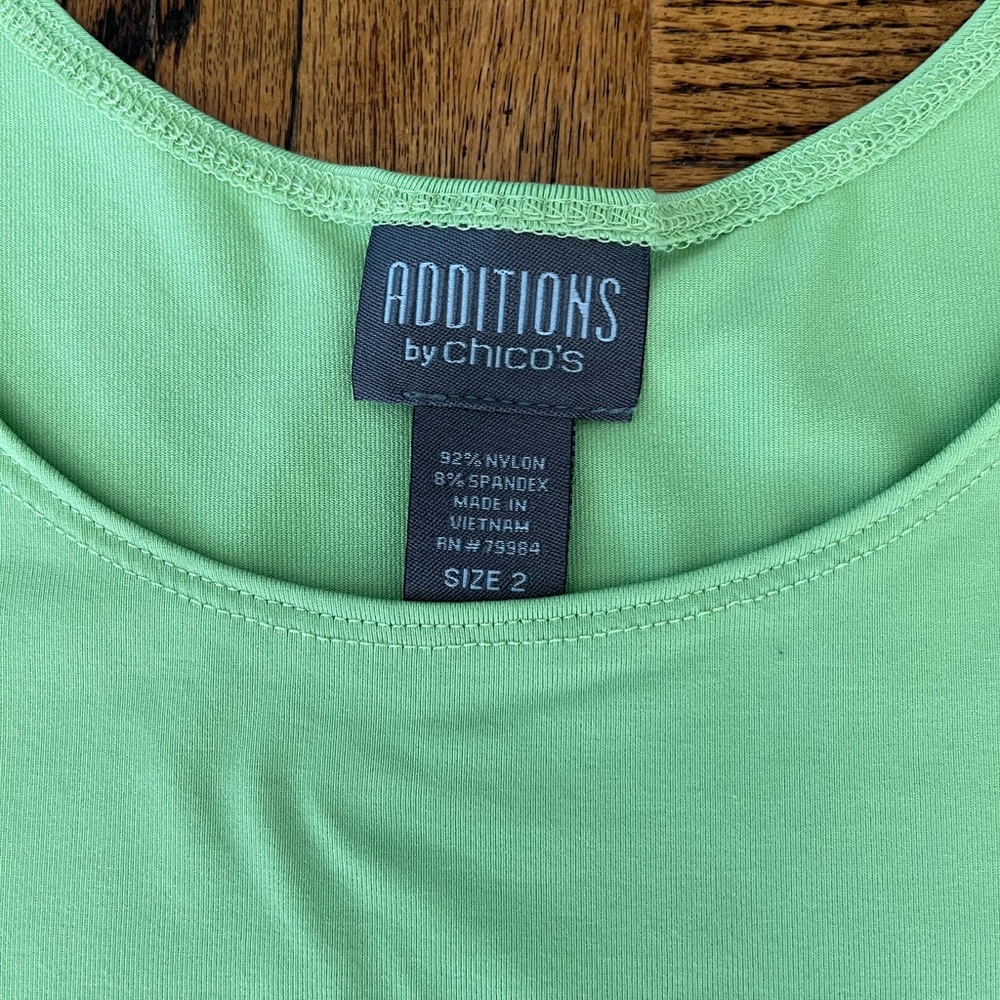 Additions by Chico’s Green Tank Top 2 12 - Picture 2 of 2
